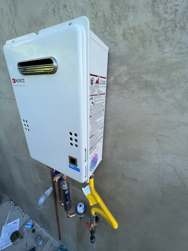 Tankless water heater installation for Bethany Wood homes